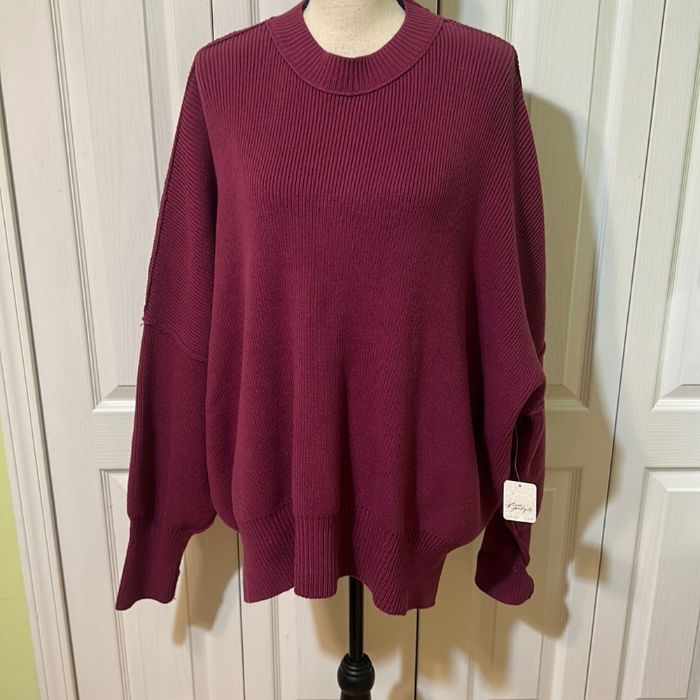 Free People Easy Street Tunic | S | Burgundy
